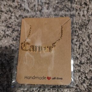 Gold Zodiac Cancer Necklace